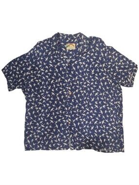 Paradise Found Magnum PI Tom Selleck Blue And White XXL Hawaii Rayon